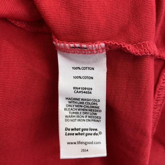 NWT Life Is Good XL L Santas Little Helper Beer Elf Shirt Red Long Sleeve Mens - Picture 5 of 5